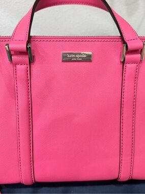 kate spade Hot Pink Saffiano Satchel with Gold Hardware